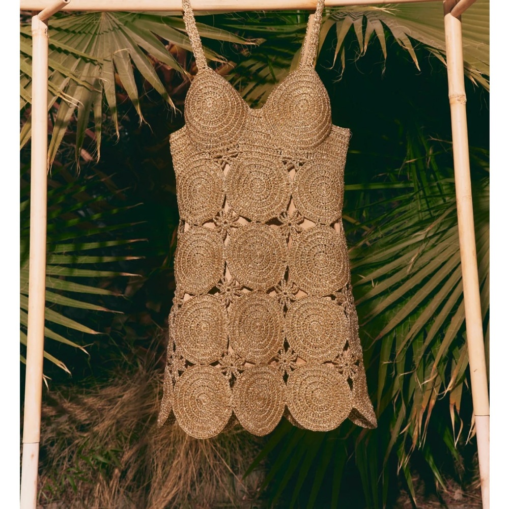 Simon Miller Gold Beep Beep Mini Dress